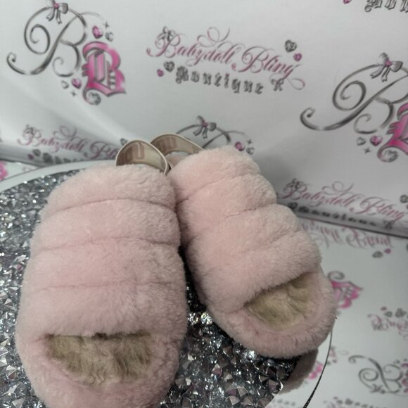 UGG slippers fluff yeah slides open toe sandal style with stretchy elastic back - Picture 3 of 6